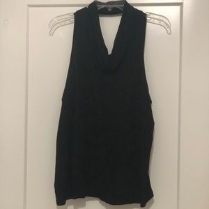 Free People City Lights Black Cowl Tank SZ L